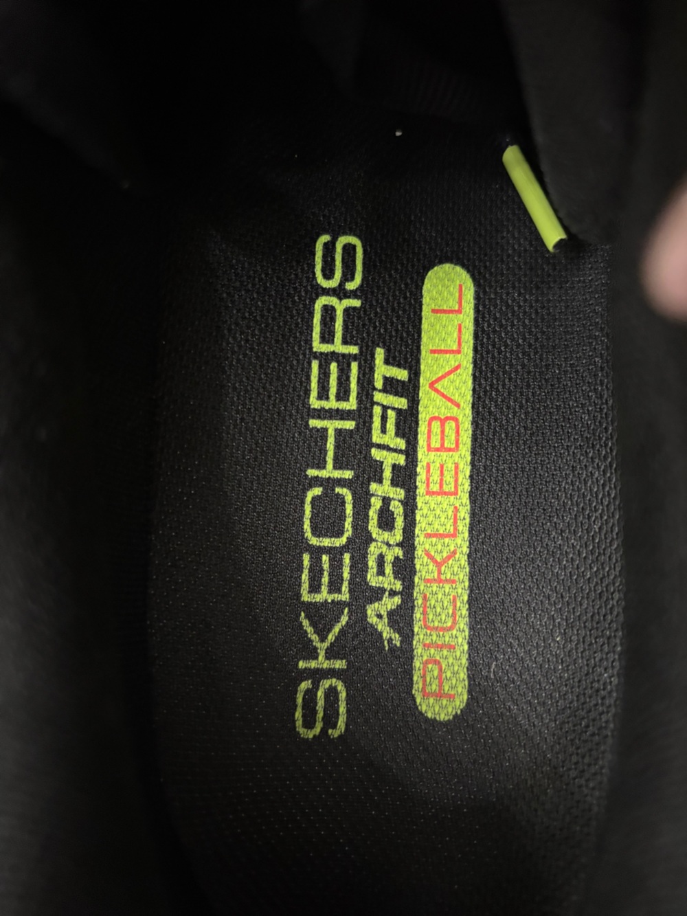 Skechers Men’s Black Athletic Sneakers with Red and Neon Yellow Accents - Picture 2 of 4